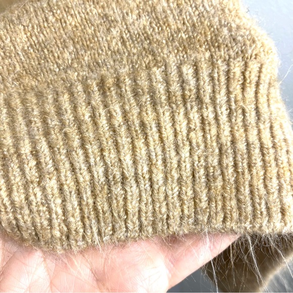 ID Identity Womens V Neck Sweater Large Tan Minimalist - Picture 9 of 11